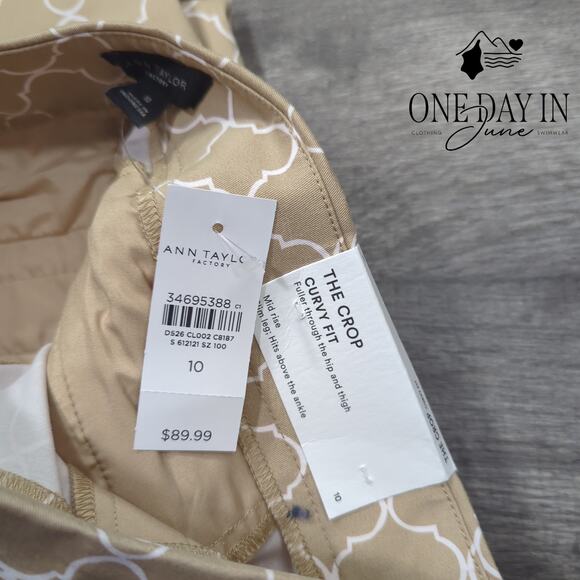 Ann Taylor The Crop Curvy Fit Pants Size 10 - Picture 2 of 7